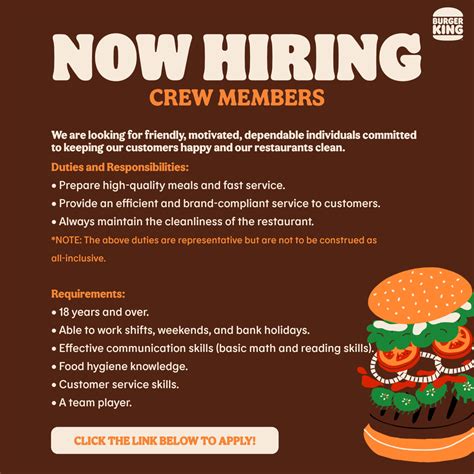 Burger king now hiring - Feb 2, 2018 · A typical work day at burger king goes pretty smooth in the morning then when it reach around lunch time it gets really busy till 2 in the evening it start slowing down till night time but everyday is different sometimes. What I have learned from working at bk is teamwork, fasting moving, and remembering things . 